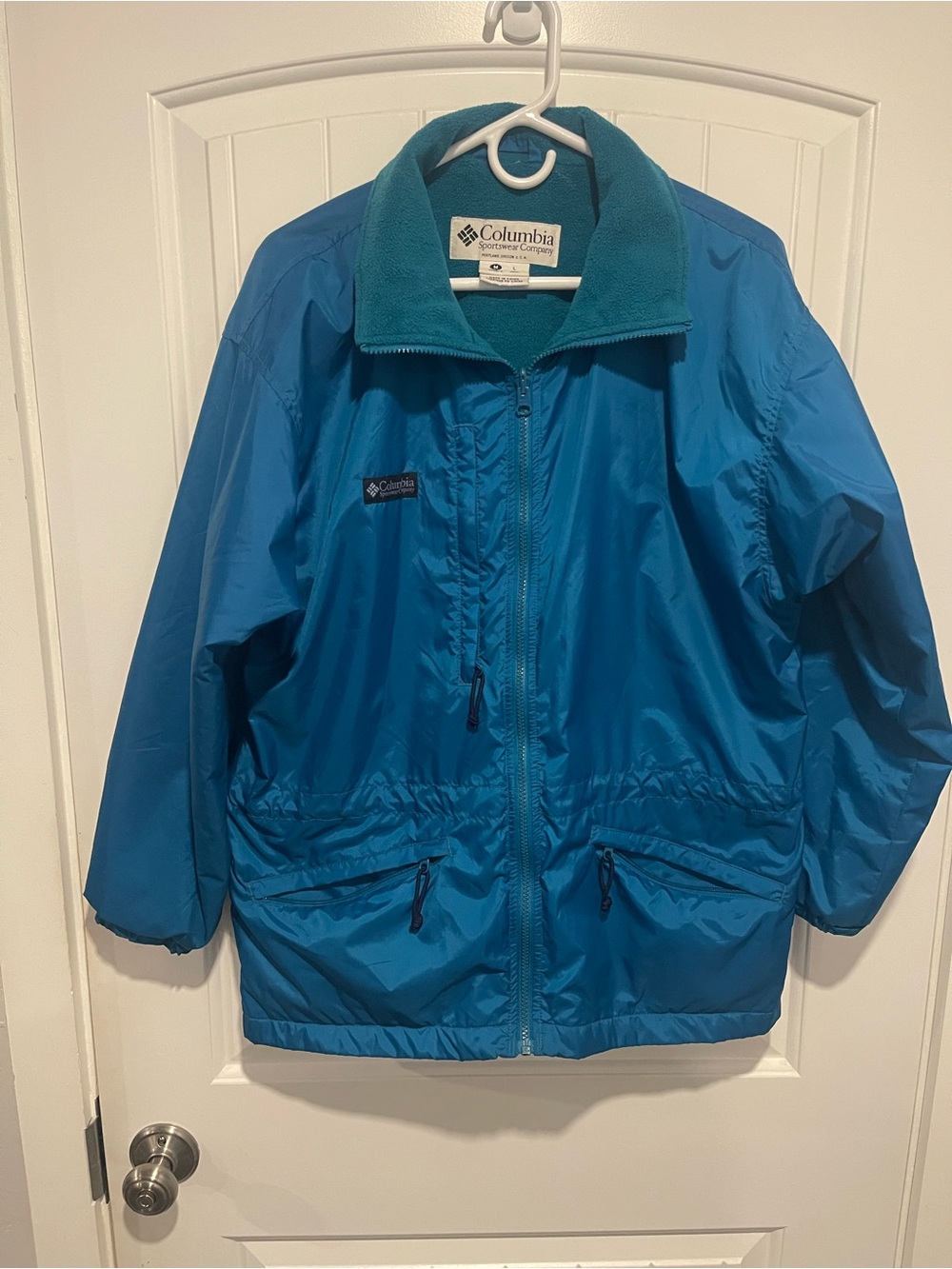 Vintage 1997 Columbia Womens XL Teal Fleece Lined Jacket 90s Gorpcore